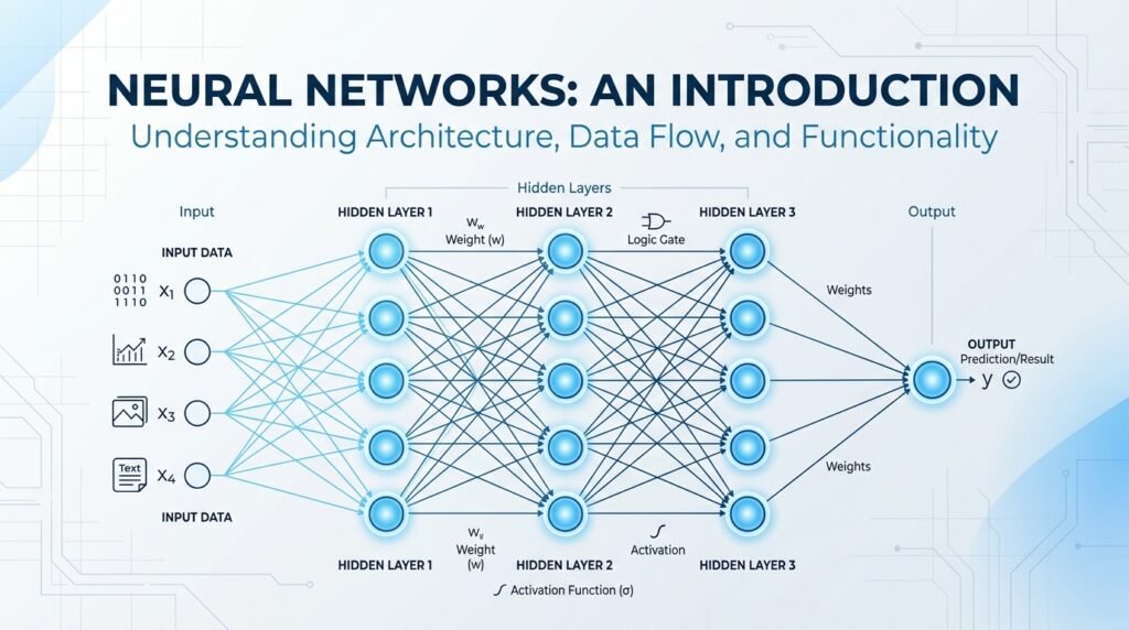 nueral networks # Understanding Neural Networks: How Machines Learned to Think (Sort Of) *By [Your Name] | Deep Learning | 12 min read* There's a moment most of us have experienced — you're scrolling through your music app, and it suggests a song you've never heard of. You hit play. And it's perfect. Not just okay. *Perfect.* Like someone reached inside your chest and pulled out exactly what you needed to hear on a Tuesday afternoon. That wasn't luck. That was a neural network doing its job. And yet, ask most people to explain how that actually works, and you get a lot of shrugs and a vague wave toward "AI stuff." Which is fair. The name itself — *neural network* — sounds like science fiction, or maybe the title of a thriller novel. But the underlying idea is surprisingly human. Literally. ## What Even Is a Neural Network? Let's strip away the jargon for a moment. A neural network is a type of computer system loosely modeled after the human brain. Not in the sense that it thinks or feels — it doesn't — but in the sense that it processes information through layers of interconnected nodes, each one passing signals forward and adjusting based on what it learns. Your brain has roughly 86 billion neurons. Each one connects to thousands of others, forming webs of patterns that let you recognize your mother's face, understand sarcasm, or catch a ball thrown at your head without doing any conscious math. You don't *think* about how you do these things. You just do them. Neural networks try to replicate that same layered, pattern-driven logic — digitally. At its core, a neural network takes an input (say, a photo), runs it through multiple layers of mathematical transformations, and produces an output (say, "that's a cat"). The "learning" happens when it makes mistakes, gets corrected, and adjusts its internal settings — called **weights** — to do better next time. That's it. That's the foundation. ## The Building Blocks: Nodes, Layers, and Weights Before we get into the more exciting applications, it's worth spending a few minutes on the architecture. Think of a neural network like a company org chart — information flows in, gets processed at different levels, and eventually an answer comes out. ### The Input Layer This is where data enters the network. If you're analyzing an image, each pixel becomes an input. If you're analyzing a sentence, each word (or word fragment) is an input. The input layer doesn't make any decisions — it just receives. ### Hidden Layers This is where the magic happens, and also where most people's eyes start to glaze over. Hidden layers are the intermediate stages between input and output. Each layer extracts increasingly abstract features from the data. Take image recognition as an example. The first hidden layer might detect edges and contrasts. The next might recognize shapes. The one after that might identify textures or patterns. By the time you reach the final hidden layers, the network is essentially asking, "Does this collection of features add up to a dog?" The number of hidden layers and the number of nodes in each layer define the *depth* and *width* of the network. More depth generally means the network can learn more complex patterns — which brings us to deep learning. ### The Output Layer Simple enough: this is where the final answer comes out. In a classification task, it might be a list of probabilities. "87% dog, 12% cat, 1% raccoon." The highest probability wins. ### Weights and Biases Every connection between nodes has a weight — a number that determines how much influence one node has on the next. During training, these weights get adjusted thousands or millions of times until the network gets reliably good at its task. Think of it like tuning a guitar. Each small turn of the peg changes the tension until the note sounds right. Biases are similar — they're additional adjustments that help the network make more nuanced decisions. Together, weights and biases are what the network "learns." ### Quick Reference: Neural Network Layers at a Glance | Layer Type | Role | Analogy | |---|---|---| | Input Layer | Receives raw data | Eyes or ears taking in information | | Hidden Layers | Extracts and transforms features | Brain processing what you see | | Output Layer | Produces the final answer | Mouth saying what you concluded | | Weights | Controls connection strength | Volume knob between neurons | | Biases | Fine-tunes activation thresholds | Adjusting the sensitivity dial | ## Deep Learning Basics: Why "Deep" Matters You've probably heard the term **deep learning** tossed around alongside neural networks, usually in the same breath as AI breakthroughs. So what's the difference? Technically speaking, deep learning is just a neural network with many hidden layers. "Deep" refers to depth — how many layers the data passes through before an answer emerges. A shallow network might have one or two hidden layers. A deep network might have dozens, hundreds, or even thousands. And that depth dramatically increases the network's ability to learn subtle, complex patterns that simpler models can't capture. Here's a real-world illustration. In 2012, a deep learning model called AlexNet entered an annual image recognition competition called ImageNet. Prior to that year, the best error rates were hovering around 26%. AlexNet crushed the competition with a 15.3% error rate. The runner-up came in at 26.2%. That wasn't just an incremental improvement. It was a seismic shift that signaled to the entire research community: deep learning is different. Deep learning works. Since then, the field has accelerated at a pace that's genuinely hard to keep up with. Models have gone from recognizing cats in photos to writing poetry, diagnosing cancer, predicting protein structures, and translating between dozens of languages in real time. ### Shallow vs. Deep Networks: What Changes | Feature | Shallow Network | Deep Network | |---|---|---| | Hidden Layers | 1–2 | Dozens to thousands | | Pattern Complexity | Simple, surface-level | Subtle, hierarchical | | Data Requirement | Moderate | Very large | | Compute Cost | Low | High | | Real-World Examples | Spam filters, basic classifiers | GPT, AlexNet, medical imaging AI | ## How Neural Networks Actually Learn This is the part that tends to surprise people. Neural networks don't learn the way humans do — through explanation, context, and reasoning. They learn by *doing things wrong a lot*, and then getting better. The process is called **training**, and it goes roughly like this: **Step 1: Feed the network data.** Thousands, sometimes millions, of labeled examples. Photos with labels like "dog" or "not dog." Emails marked "spam" or "not spam." Medical scans tagged "malignant" or "benign." **Step 2: Make a prediction.** The network runs the data through its layers and guesses. **Step 3: Measure the error.** A mathematical function (called a **loss function**) calculates how wrong the guess was. A perfect answer has zero loss. A terrible answer has high loss. **Step 4: Backpropagate.** This is the clever part. The error signal travels *backward* through the network, and an algorithm called **gradient descent** adjusts the weights — nudging them in directions that reduce the error. **Step 5: Repeat.** Millions of times. By the end of training, the weights have settled into values that allow the network to make accurate predictions on new data it's never seen before. This ability to generalize is what makes neural networks genuinely useful, and not just glorified memorization machines. ## Types of Neural Networks You Should Know About Not all neural networks are built the same. Different architectures are suited to different problems. Here's a quick rundown of the most influential ones: ### Convolutional Neural Networks (CNNs) Designed specifically for image data. CNNs apply filters across an image to detect local features — edges, corners, colors — before combining them into more complex representations. They're behind most of what you see in facial recognition, medical imaging, and self-driving car cameras. ### Recurrent Neural Networks (RNNs) Designed for sequential data. Unlike standard networks that process each input independently, RNNs have a form of memory — they pass information from one step to the next. This makes them useful for time series data, language modeling, and speech recognition. They've been largely superseded by a newer architecture called the Transformer, but they laid important groundwork. ### Transformers The current dominant architecture in language AI. You're interacting with one right now. Transformers use a mechanism called **attention** to weigh the relevance of different parts of an input when generating a response. GPT, BERT, and the models behind most modern AI assistants are Transformer-based. They're computationally heavy but extraordinarily capable. ### Generative Adversarial Networks (GANs) Two networks go head-to-head: a generator that tries to create realistic fake data, and a discriminator that tries to tell the fakes from the real thing. They train together, each pushing the other to improve. GANs are behind deepfakes, AI art generation, and some impressive data augmentation techniques in research. ### Neural Network Types Compared | Architecture | Best For | Famous Examples | |---|---|---| | CNN | Images, video, spatial data | Face ID, medical scans, self-driving cars | | RNN | Sequences, time series, speech | Early language models, stock prediction | | Transformer | Language, multimodal tasks | GPT, BERT, Claude, Google Translate | | GAN | Generating realistic fake data | Deepfakes, AI art, data augmentation | ## Where Neural Networks Show Up in Real Life This isn't just theory. Neural networks are already woven into the fabric of daily life for hundreds of millions of people — often in ways that go entirely unnoticed. **Your phone's face unlock** uses a convolutional neural network to recognize your face from dozens of different angles, in different lighting conditions, even if you've grown a beard or put on glasses. **Netflix recommendations** use deep learning models trained on your viewing history, watch time, ratings, and the behavior of millions of similar users to predict what you'll want to watch next. **Google Translate** runs on a Transformer model that has processed so much multilingual text it can translate between 133 languages with impressive — though still imperfect — accuracy. **Medical diagnostics** is perhaps the most consequential frontier. Studies have shown that trained neural networks can detect diabetic retinopathy, certain skin cancers, and early-stage lung nodules from scans with accuracy that matches or exceeds experienced clinicians. That's not just impressive. That's potentially life-saving. **Fraud detection** at banks and payment processors runs continuously in the background, analyzing thousands of transactions per second to flag unusual patterns before they cause harm. ## The Honest Limitations (Because There Are Some) It would be dishonest to write about neural networks without talking about what they can't do and where they genuinely struggle. **They need enormous amounts of data.** A child can learn to recognize a chair from seeing five or six examples. A neural network often needs thousands. This is a fundamental inefficiency that researchers are actively working on, but it remains a real constraint — especially in fields like medicine where labeled data is hard to come by. **They're black boxes.** Even the people who build them often can't fully explain *why* a given network makes a specific prediction. It arrived at the answer through millions of weight adjustments that don't correspond neatly to human-readable logic. This is called the **interpretability problem**, and it's a genuine concern — especially in high-stakes domains like healthcare and criminal justice. **They can encode bias.** If the training data reflects historical prejudices, the model will too. There have been well-documented cases of facial recognition systems performing poorly on darker-skinned faces because the training data was predominantly white. These aren't bugs in the code — they're reflections of the data, which means fixing them requires rethinking what data we feed these systems in the first place. **They hallucinate.** Large language models, in particular, will sometimes generate information that sounds completely plausible but is factually wrong. With great confidence. This is a known problem without a fully satisfying solution yet. Understanding these limitations isn't pessimism — it's literacy. You can appreciate what neural networks can do while also being clear-eyed about where they shouldn't be trusted blindly. ## What's Coming Next The pace of progress in neural networks and deep learning over the past decade has been remarkable — and it shows no signs of slowing. **Multimodal models** can now process and generate text, images, audio, and video simultaneously. Instead of specialized models for each type of data, we're moving toward general-purpose systems that understand the world across formats. **Smaller, more efficient models** are becoming a major focus. The environmental cost of training giant neural networks is substantial — some large model training runs consume as much electricity as a small town. Research into model compression, pruning, and more efficient architectures is a hot priority. **AI agents** that can reason, plan, and take multi-step actions are starting to move from research curiosity to practical deployment. These systems combine neural networks with structured reasoning and tool use to tackle tasks that require more than a single prediction. And somewhere out there, researchers are working on architectures we haven't thought of yet — the way no one in 2010 predicted quite how dominant the Transformer would become. ## Frequently Asked Questions **Q: Do I need to know math to understand neural networks?** Not at a conceptual level. The intuitions — layers, pattern recognition, learning from mistakes — translate well into plain English. If you want to *build* neural networks from scratch, calculus and linear algebra become important. But for understanding what they do and why they matter, curiosity carries you further than equations. **Q: What's the difference between AI, machine learning, and deep learning?** Think of them as nested categories. Artificial intelligence is the broadest term — any system that mimics intelligent behavior. Machine learning is a subset: systems that learn from data rather than following hand-coded rules. Deep learning is a subset of machine learning that specifically uses neural networks with many layers. All deep learning is machine learning, but not all machine learning is deep learning. **Q: How long does it take to train a neural network?** It varies enormously. A simple network on a small dataset might train in minutes on a laptop. Large language models like GPT-4 are trained on thousands of specialized chips over weeks or months, at a cost that can run into tens of millions of dollars. The scale of modern AI training is genuinely staggering. **Q: Are neural networks the same as the human brain?** No — and this distinction matters. Neural networks are *inspired* by the brain's structure, not copies of it. Real neurons are biological, electrochemical, and extraordinarily complex. Artificial neurons are mathematical functions. The analogy is useful for intuition but breaks down quickly under scrutiny. We don't fully understand how the human brain works, and neural networks don't bring us much closer to that understanding. **Q: Can neural networks think or feel?** No. Neural networks are sophisticated pattern-matching systems. They don't have awareness, intentions, or emotions. A language model producing text that sounds empathetic isn't experiencing empathy — it's predicting which words statistically fit the context. This is worth keeping in mind when the outputs feel remarkably human. **Q: What's the best way to start learning about neural networks hands-on?** Two beginner-friendly entry points: Google's Teachable Machine lets you train a simple image classifier in a browser with no code at all. Fast.ai's Practical Deep Learning for Coders is a free course built around working code before theory — ideal if you learn best by doing. Both are designed for people who are curious but not yet technical. ## A Final Thought It's easy to mythologize neural networks. To talk about them as though they're on the verge of consciousness, or to dismiss them as nothing more than autocomplete on steroids. The truth, as usual, is somewhere in between and more interesting than either extreme. What neural networks represent is a genuinely new way of building tools — systems that improve through exposure to data rather than through explicit programming. That's a shift with real consequences for almost every field of human activity. Understanding the basics doesn't require a PhD. It requires curiosity, a willingness to sit with some mathematical abstraction, and an appreciation for the fact that the most powerful technology of our era is — at its heart — just layers of numbers learning from mistakes. Which, when you think about it, isn't so different from the rest of us. *If this piece sparked your curiosity, consider exploring hands-on tools like Google's Teachable Machine or fast.ai's practical deep learning course — both are designed for curious non-experts who want to go beyond reading and start building.*